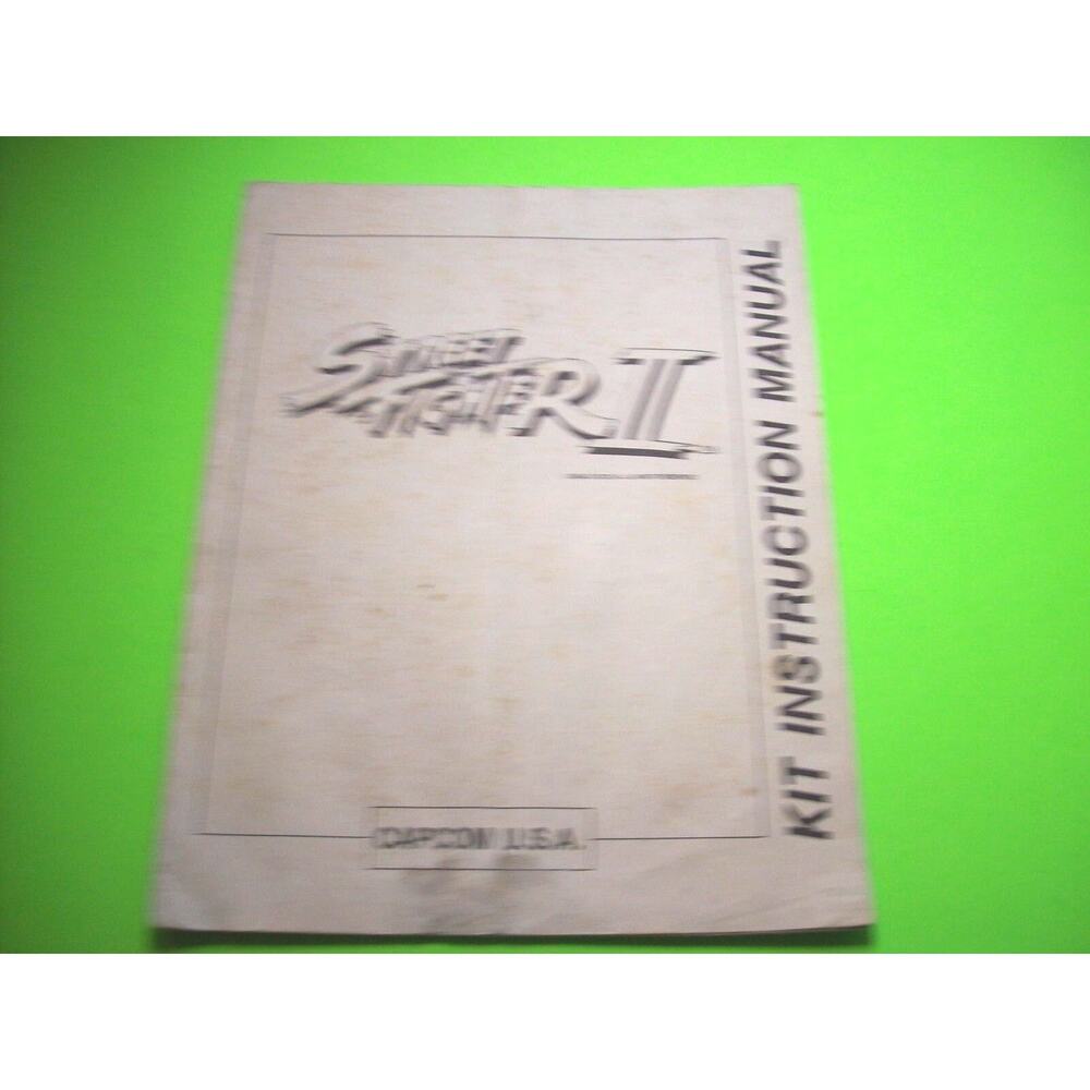 Street Fighter II Original 1990 Video Arcade Game Kit Installation Manual
